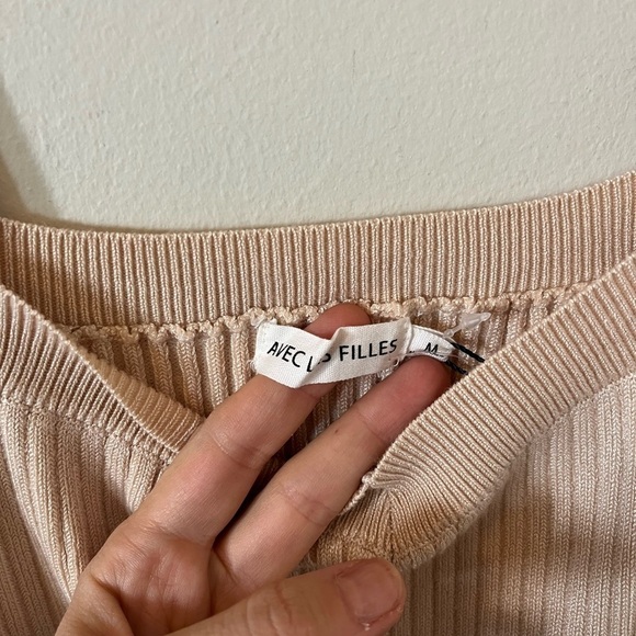 Avec Les Filles Ribbed sweater tank medium - Picture 3 of 4